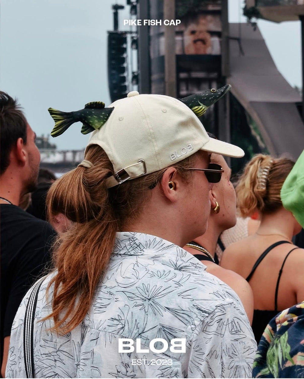 Heisser Hecht Fish-Cap auf dem Festival