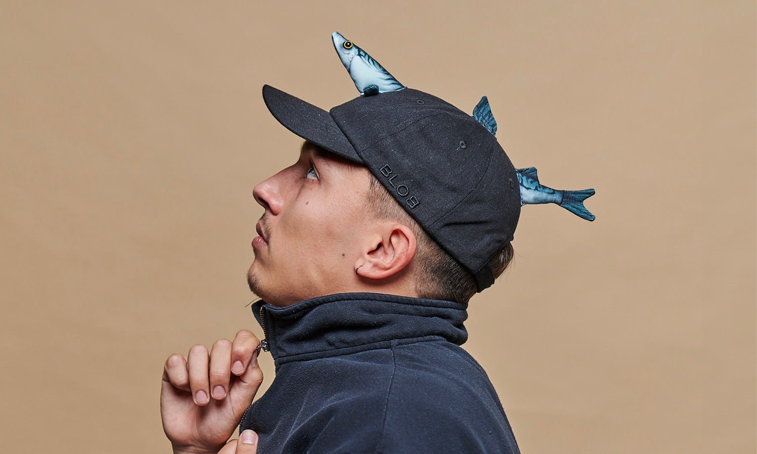 #fish-cap# - #blob_headwear#blob#fish#fishcap Anglerhut, Fischermütze, 3D Motiv, Hut, Angler, Herren; Damen, Unisex